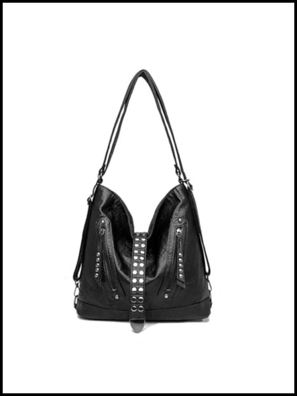 Convertible Backpack Purse 2-in-1 Tote Shoulder Bag Faux Leather Travel